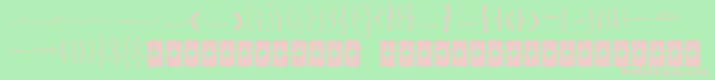 Bellakbrackets Font – Pink Fonts on Green Background