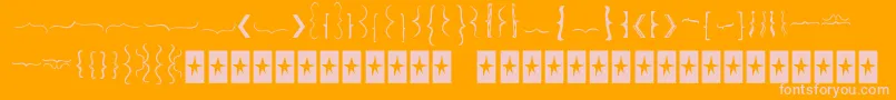 フォントBellakbrackets – オレンジの背景にピンクのフォント