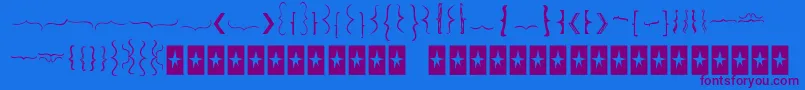 fuente Bellakbrackets – Fuentes Moradas Sobre Fondo Azul