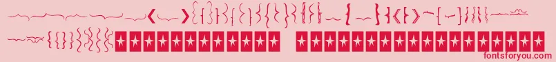 Bellakbrackets Font – Red Fonts on Pink Background