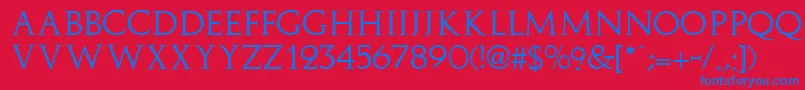 ElizaRegular Font – Blue Fonts on Red Background