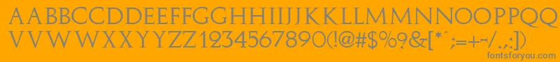 フォントElizaRegular – オレンジの背景に灰色の文字