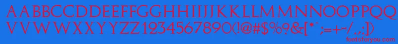 ElizaRegular Font – Red Fonts on Blue Background