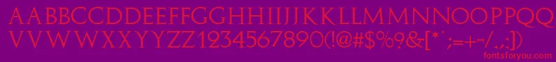 ElizaRegular Font – Red Fonts on Purple Background