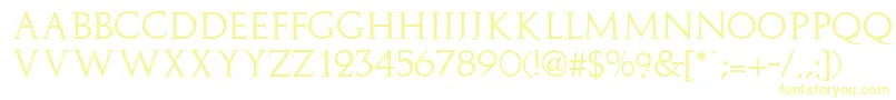 ElizaRegular Font – Yellow Fonts on White Background