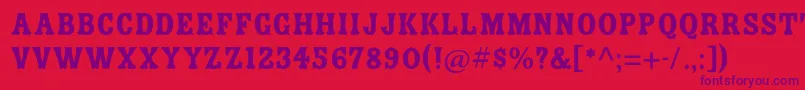 ZebrawoodstdFill Font – Purple Fonts on Red Background