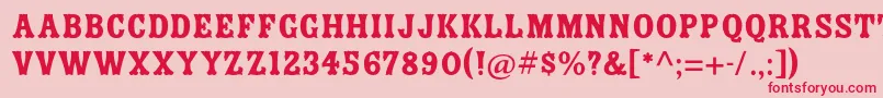 fuente ZebrawoodstdFill – Fuentes Rojas Sobre Fondo Rosa