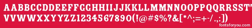 ZebrawoodstdFill Font – White Fonts on Red Background