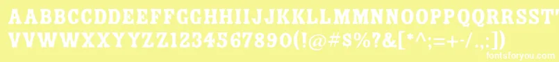 ZebrawoodstdFill Font – White Fonts on Yellow Background