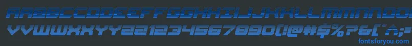 Gearheadscanital Font – Blue Fonts on Black Background
