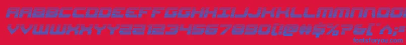 Gearheadscanital Font – Blue Fonts on Red Background