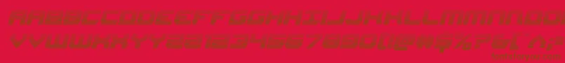 Fonte Gearheadscanital – fontes marrons em um fundo vermelho