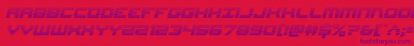 Police Gearheadscanital – polices violettes sur fond rouge