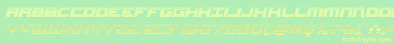 Gearheadscanital Font – Yellow Fonts on Green Background