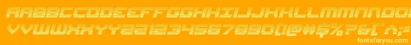 Gearheadscanital Font – Yellow Fonts on Orange Background