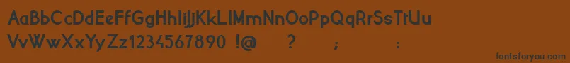 YellowPeasBoldDemo-Schriftart – Schwarze Schriften auf braunem Hintergrund