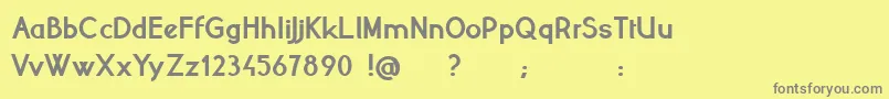 フォントYellowPeasBoldDemo – 黄色の背景に灰色の文字