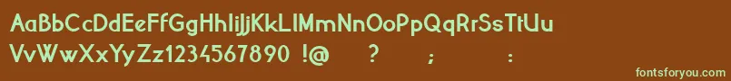 Шрифт YellowPeasBoldDemo – зелёные шрифты на коричневом фоне