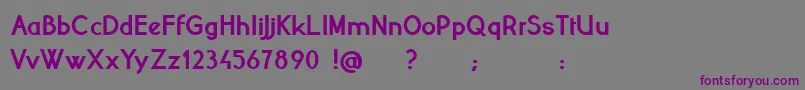 Шрифт YellowPeasBoldDemo – фиолетовые шрифты на сером фоне
