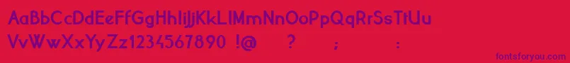 YellowPeasBoldDemo Font – Purple Fonts on Red Background