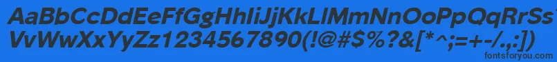 Phinsterextrabold Font – Black Fonts on Blue Background