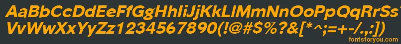 フォントPhinsterextrabold – 黒い背景にオレンジの文字