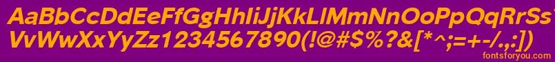 Phinsterextrabold Font – Orange Fonts on Purple Background