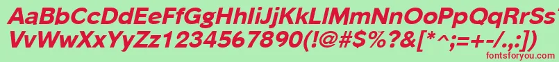 Phinsterextrabold Font – Red Fonts on Green Background