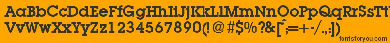 L850SlabBold Font – Black Fonts on Orange Background