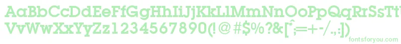 L850SlabBold Font – Green Fonts on White Background