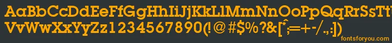 L850SlabBold Font – Orange Fonts on Black Background