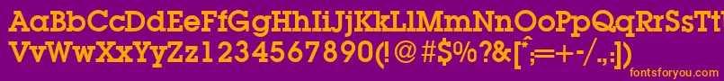 L850SlabBold Font – Orange Fonts on Purple Background