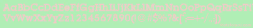 L850SlabBold Font – Pink Fonts on Green Background