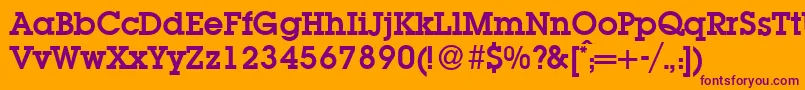L850SlabBold Font – Purple Fonts on Orange Background