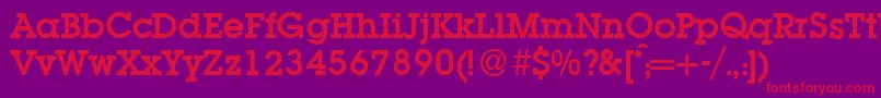 L850SlabBold Font – Red Fonts on Purple Background