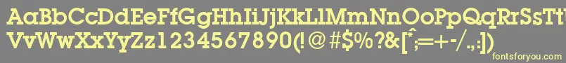 L850SlabBold Font – Yellow Fonts on Gray Background