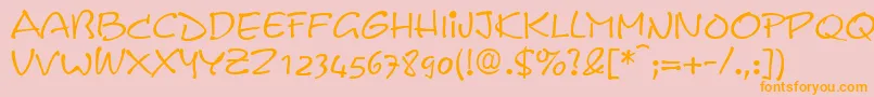 LeasterixRegular Font – Orange Fonts on Pink Background