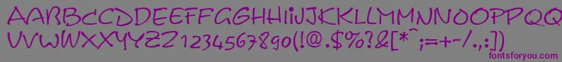 Шрифт LeasterixRegular – фиолетовые шрифты на сером фоне