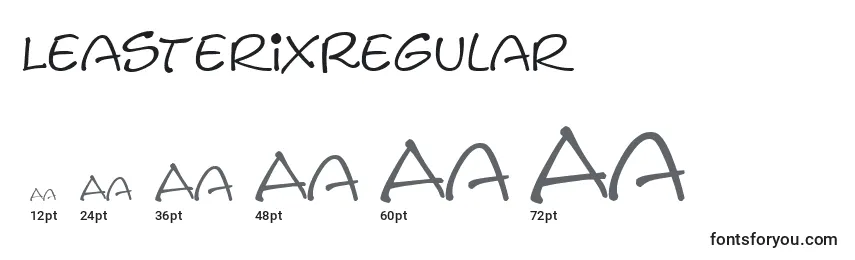 Размеры шрифта LeasterixRegular