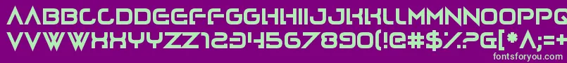 Lovecraftimus Font – Green Fonts on Purple Background