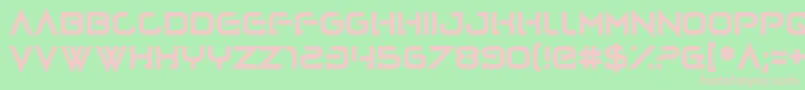 Lovecraftimus Font – Pink Fonts on Green Background