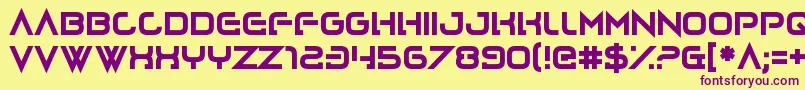 Lovecraftimus Font – Purple Fonts on Yellow Background