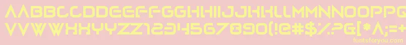 Шрифт Lovecraftimus – жёлтые шрифты на розовом фоне