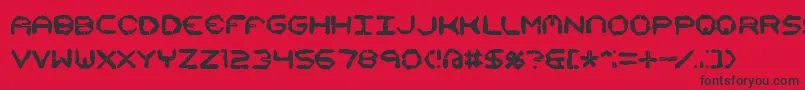 Mishmash4x4iBrk Font – Black Fonts on Red Background