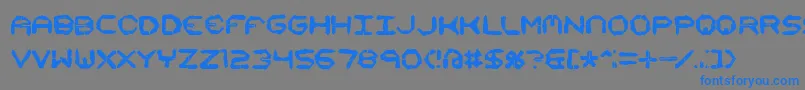 フォントMishmash4x4iBrk – 灰色の背景に青い文字