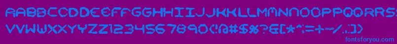 Mishmash4x4iBrk Font – Blue Fonts on Purple Background