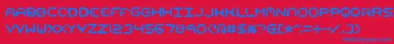 Mishmash4x4iBrk Font – Blue Fonts on Red Background