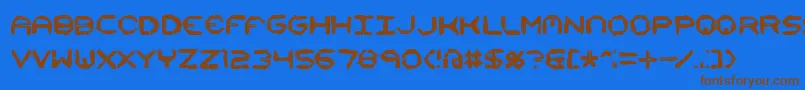 Шрифт Mishmash4x4iBrk – коричневые шрифты на синем фоне