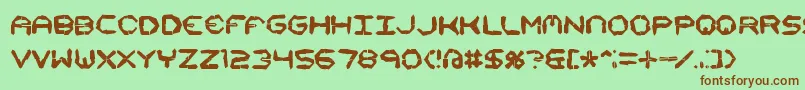 Mishmash4x4iBrk Font – Brown Fonts on Green Background