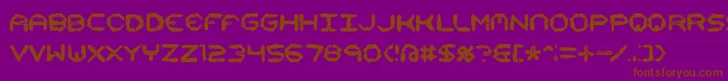 Mishmash4x4iBrk Font – Brown Fonts on Purple Background